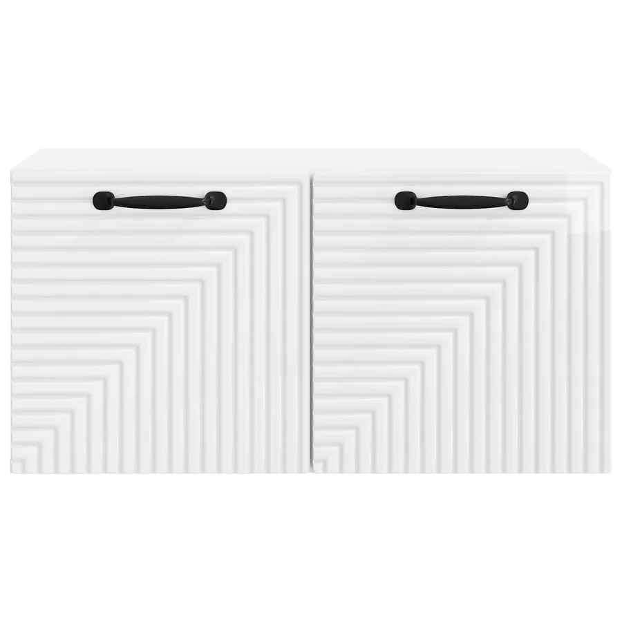 Meuble TV mural Montage mural Blanc brillant 59,5 x 31 x 30 cm - 6