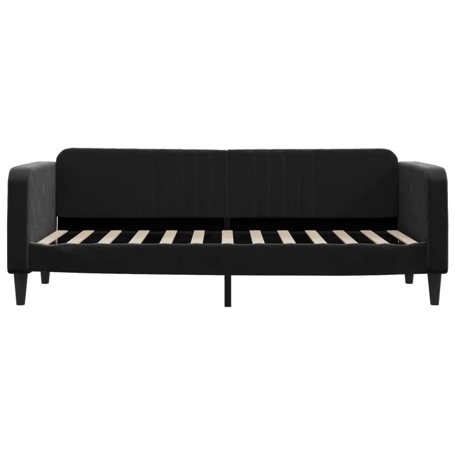 Lit de repos sans matelas noir 80x200 cm velours - 3