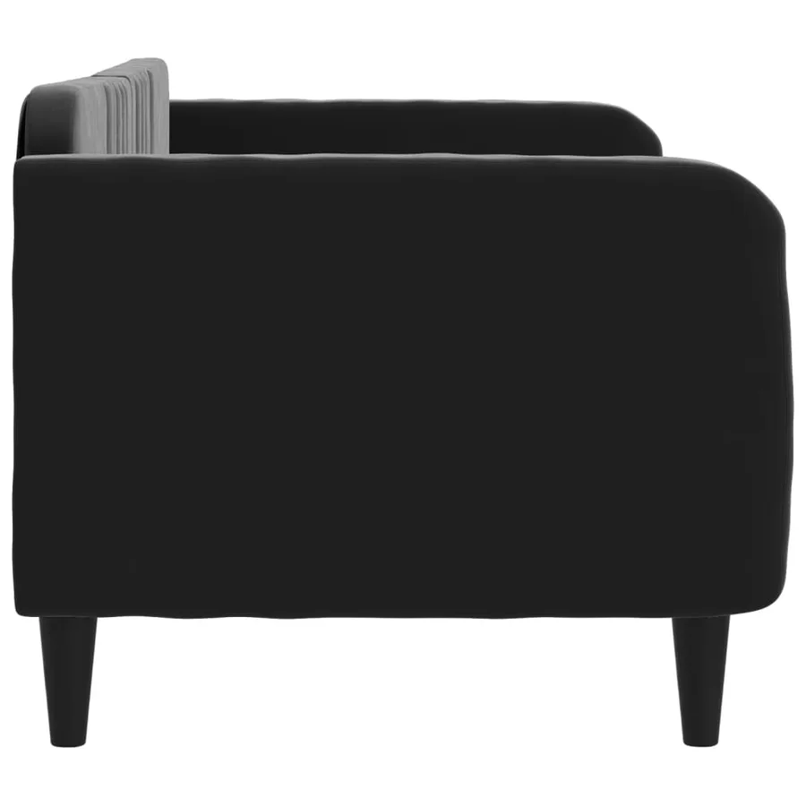 Lit de repos sans matelas noir 80x200 cm velours - 4