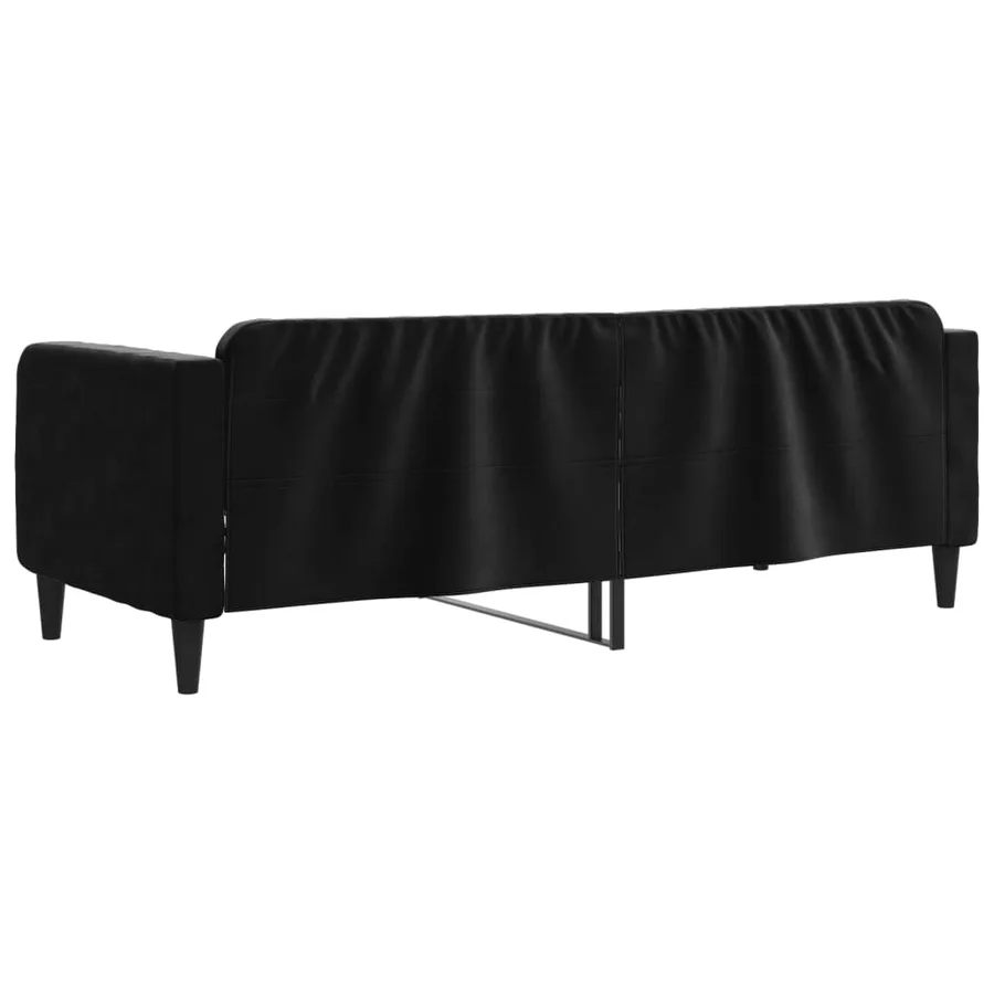 Lit de repos sans matelas noir 80x200 cm velours - 5