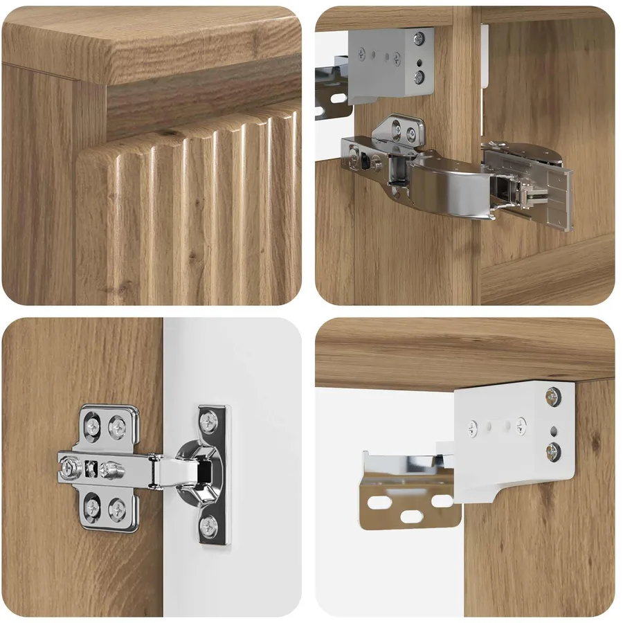 Ensemble de mobilier de salle de bain 4 pc Chêne artisanal - 6