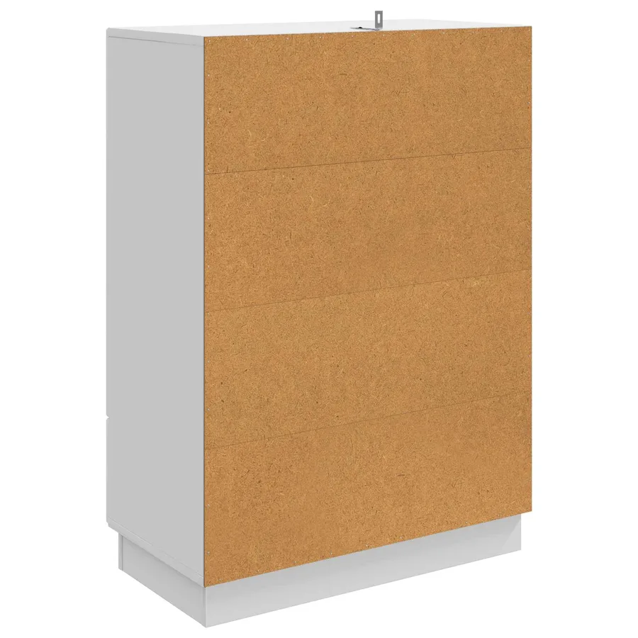 Buffet Blanc brillant 66 x 34,5 x 92 cm Bois d'ingénierie - 7
