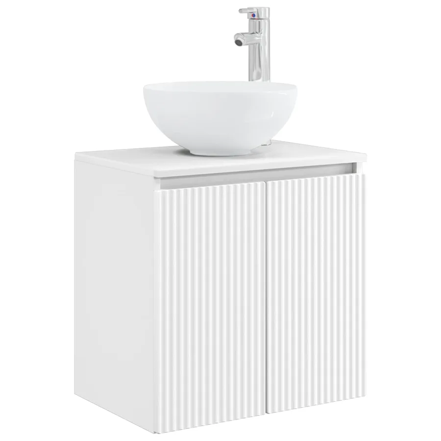 Ensemble d'armoire de salle de bain 5 pcs Blanc - 6