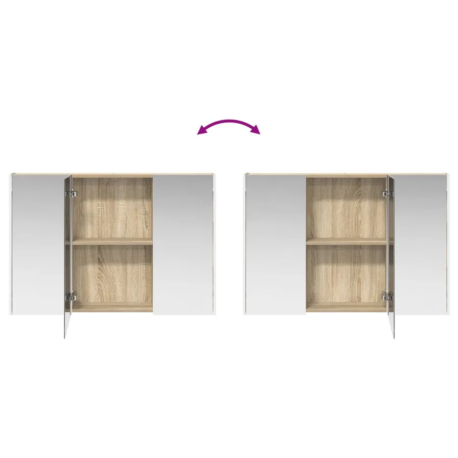 Ensemble d'armoire de salle de bain 4 pcs Chêne Sonoma - 12