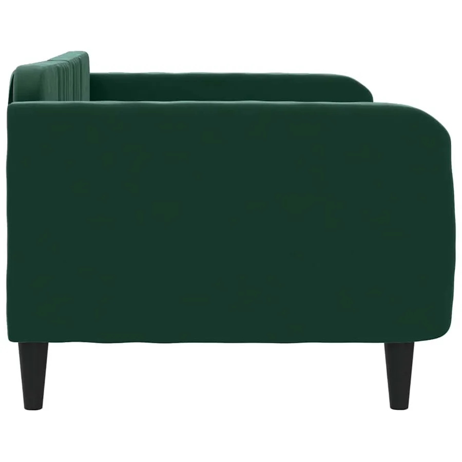 Lit de repos sans matelas vert foncé 90x200 cm velours - 4