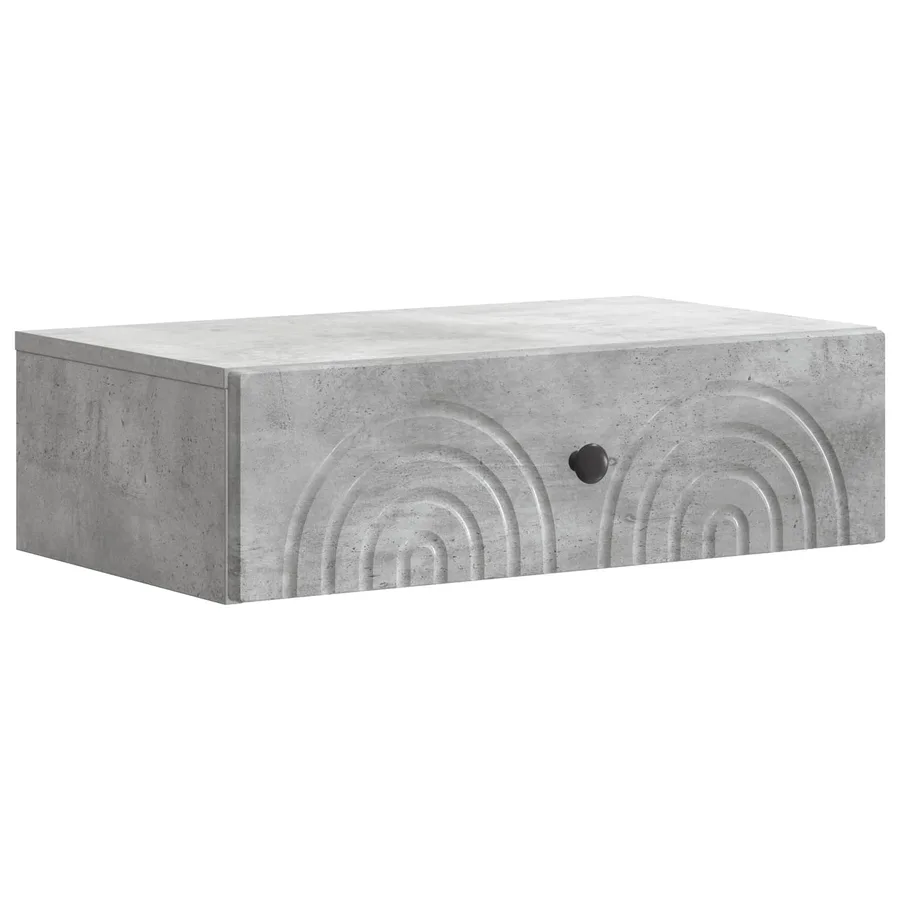 Table d'appoint murale Gris béton 59 x 34,5 x 17 cm - 2