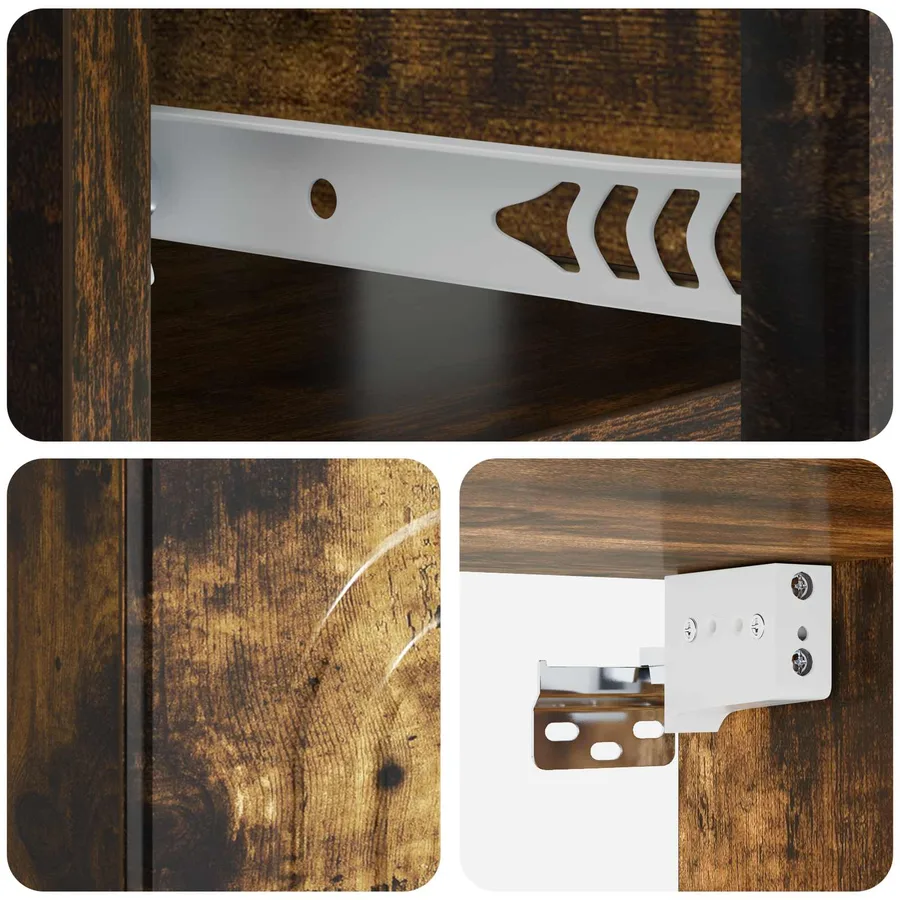 Cabinet de chevet mural Chêne fumé 49 x 34,5 x 20 cm - 8