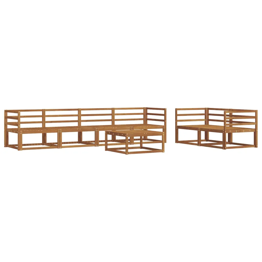 Ensemble de canapés d'extérieur 7 pcs Naturel - 2