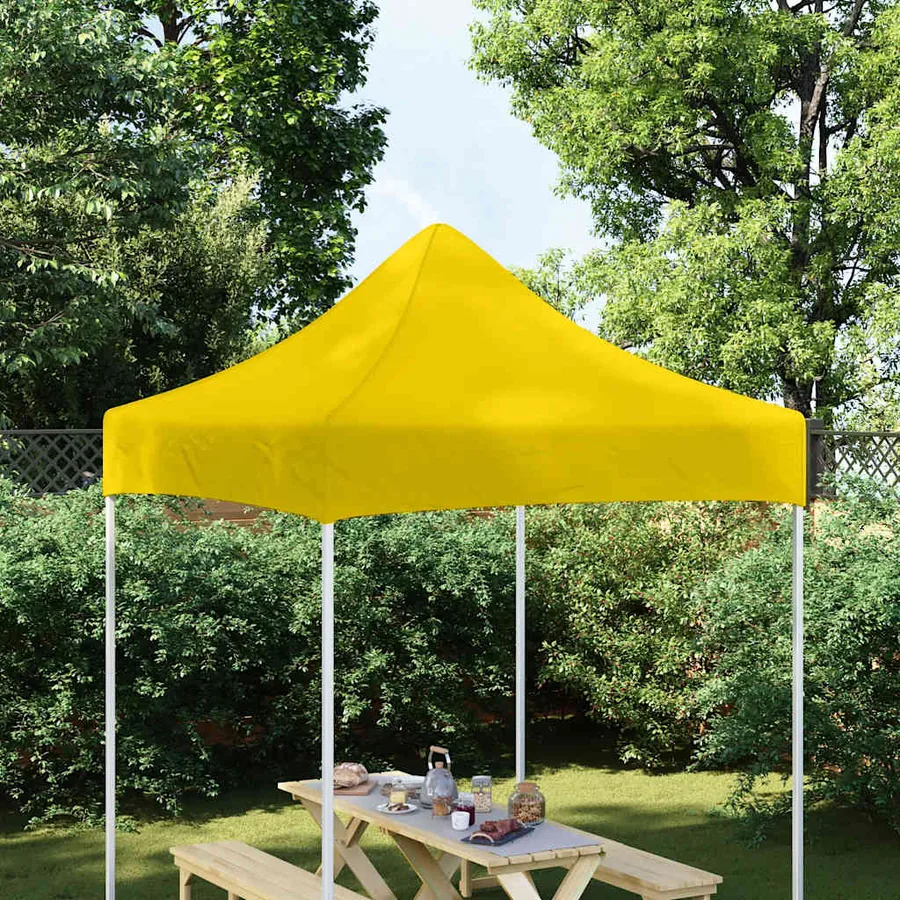 Toit de tente de réception 2x2 m Jaune 270 g/m²