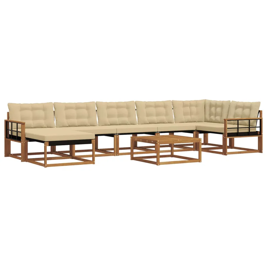 Ensemble de canapés d'extérieur 22 pcs Naturel et Beige - 2