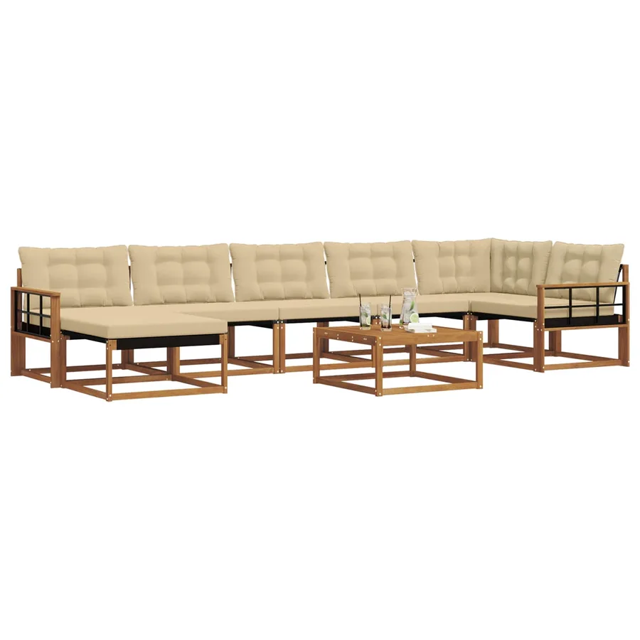 Ensemble de canapés d'extérieur 22 pcs Naturel et Beige - 3