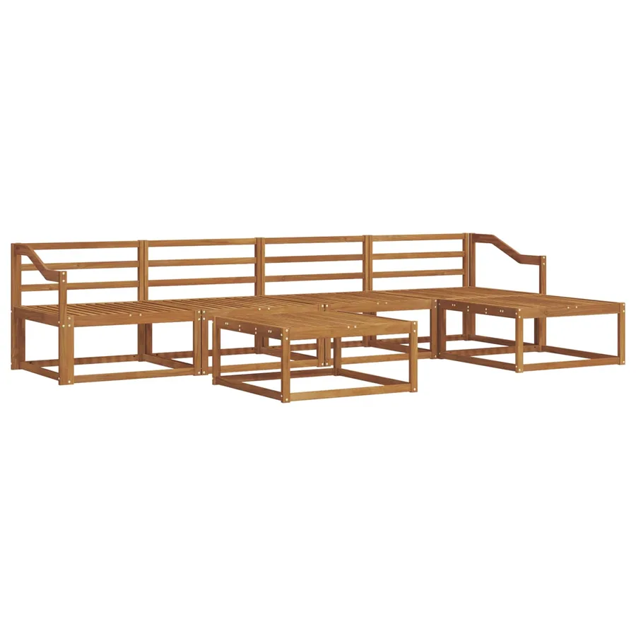 Ensemble de canapés d'extérieur 6 pcs Naturel - 2