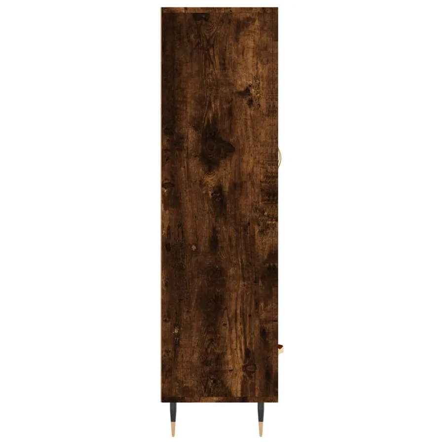 Buffet haut chêne fumé 69,5x31x115 cm bois d'ingénierie - 7