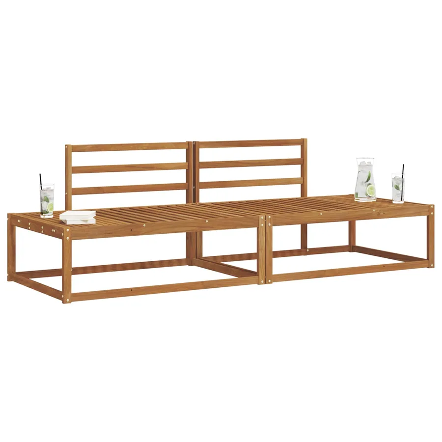 Ensemble de canapés d'extérieur Naturel Bois d'Acacia Massif - 3