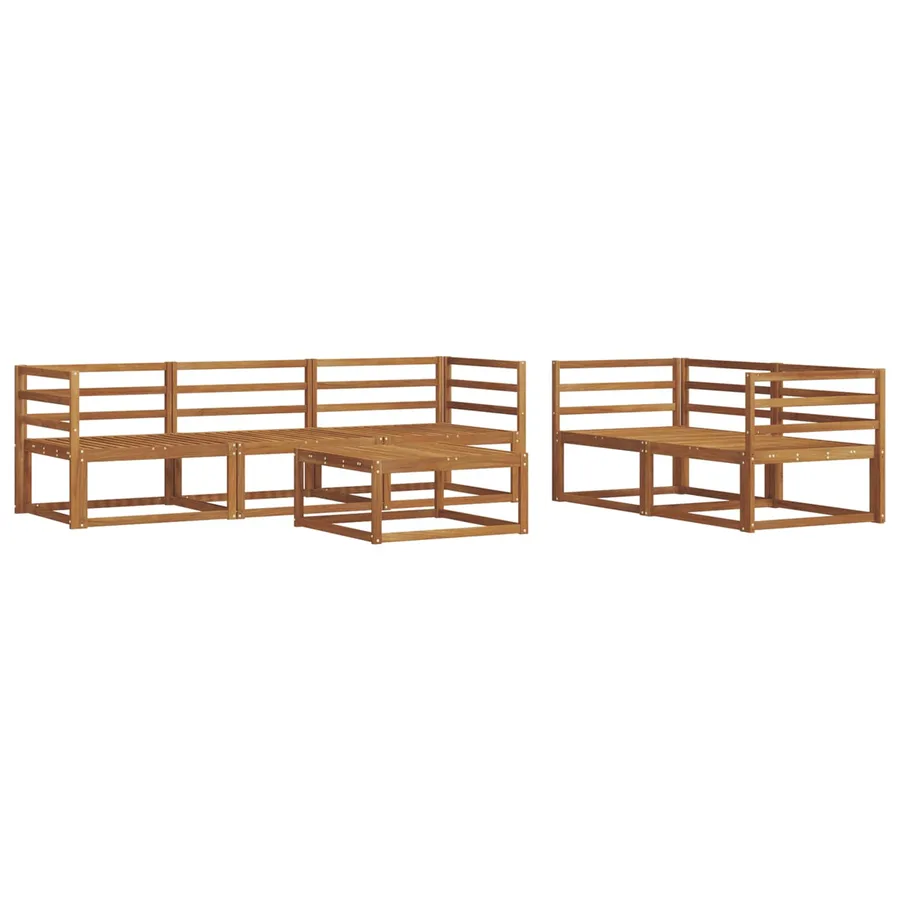 Ensemble de canapés d'extérieur 6 pcs Naturel - 2
