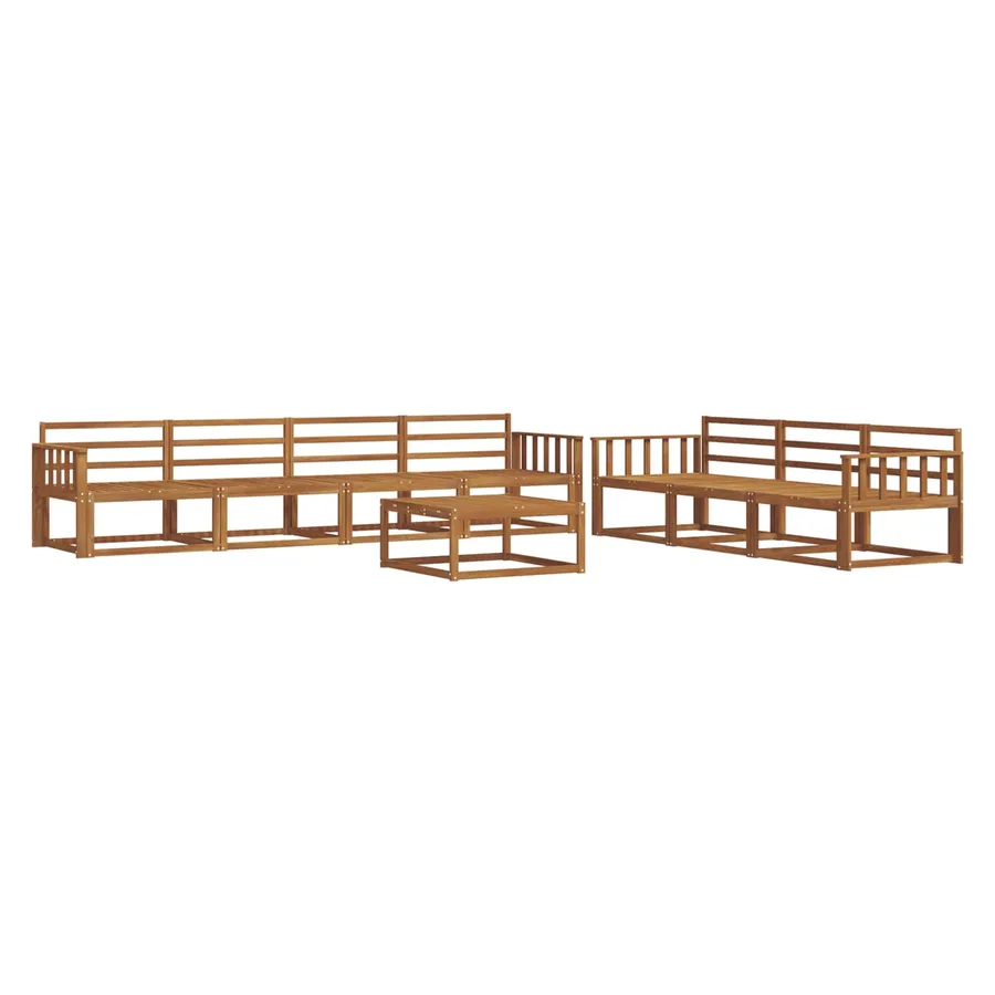 Ensemble de canapés d'extérieur 8 pcs Naturel - 2