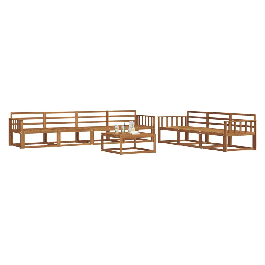 Ensemble de canapés d'extérieur 8 pcs Naturel - 3