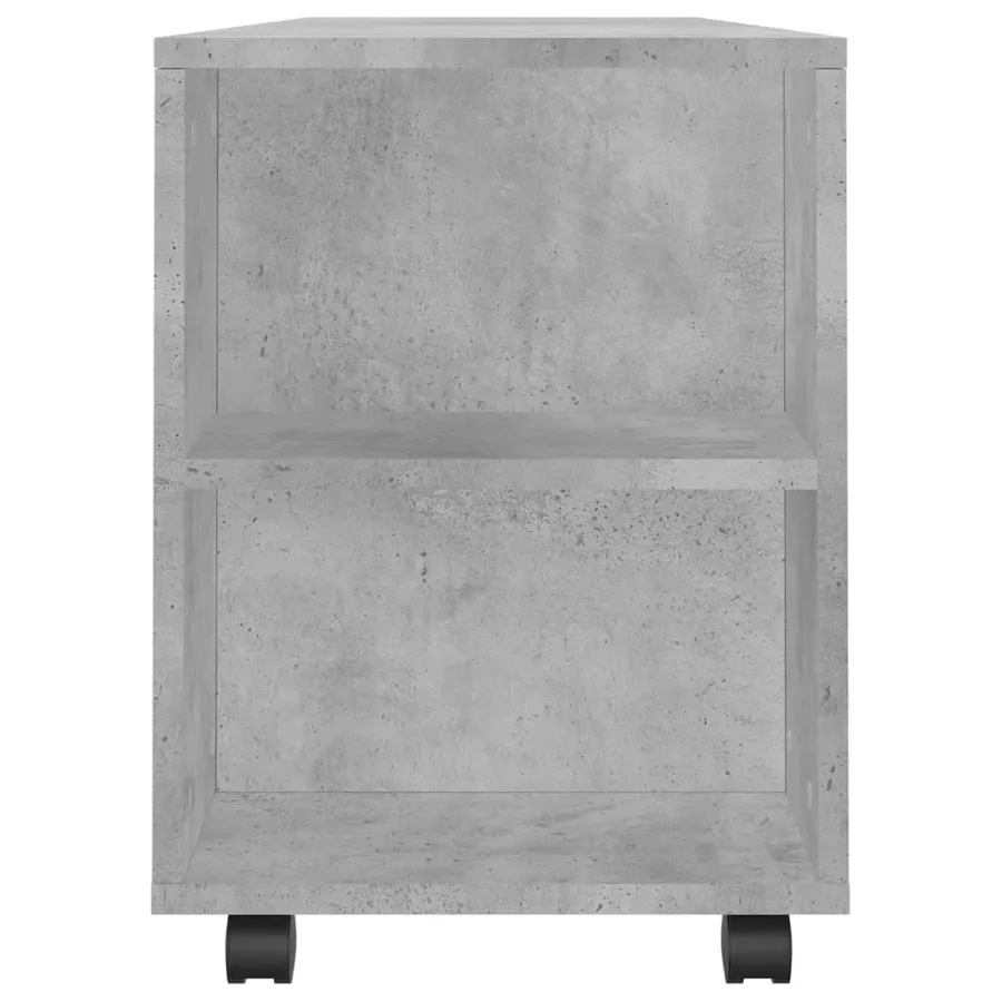 Meuble TV gris béton 102x34,5x43 cm bois d'ingénierie - 7