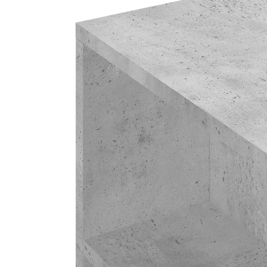 Meuble TV gris béton 102x34,5x43 cm bois d'ingénierie - 9