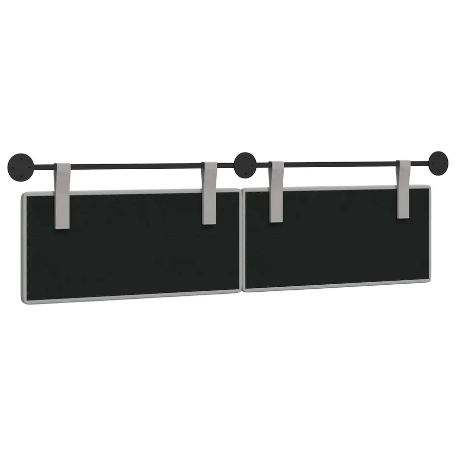 Tête de lit suspendue Gris nuage tissu - 7