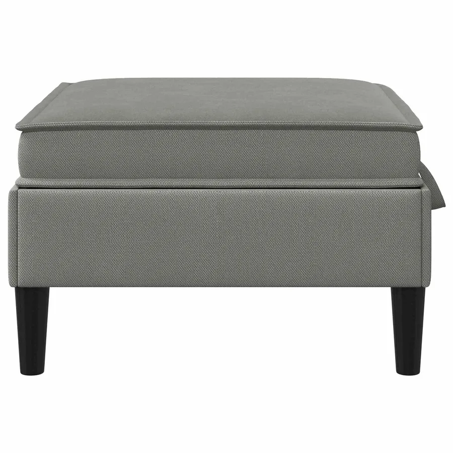 Pouf avec Rangement Gris foncé Velours - 5