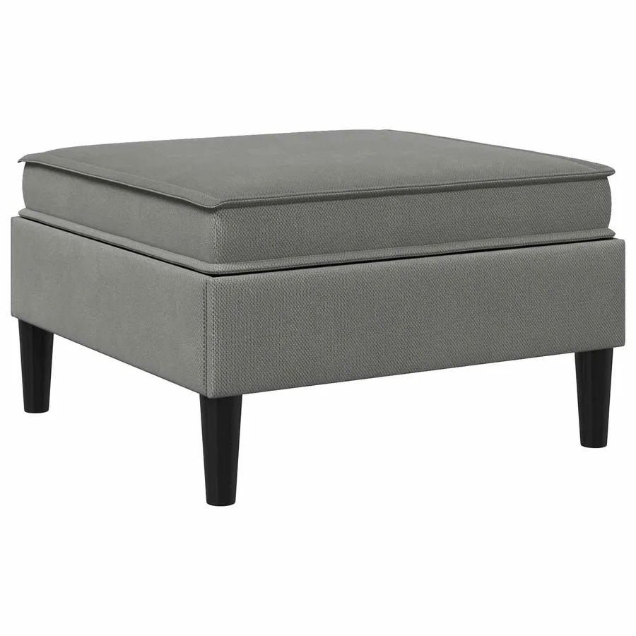 Pouf avec Rangement Gris foncé Velours - 6