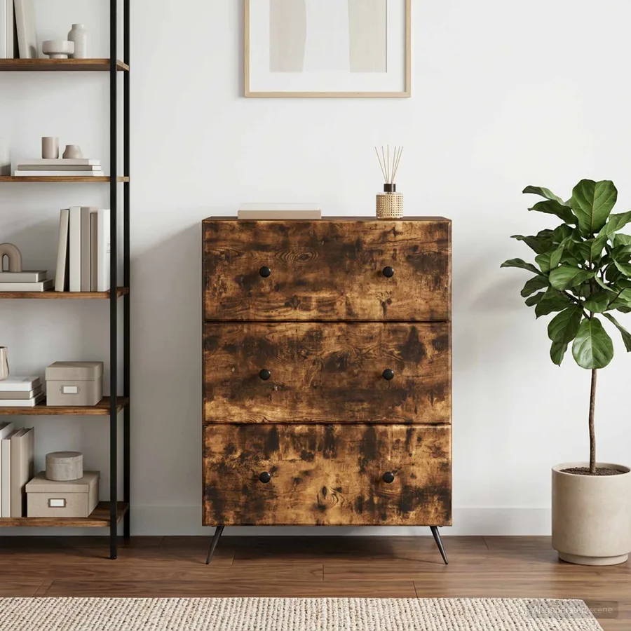 Armoire à tiroirs Chêne fumé 66 x 34,5 x 90 cm - 4