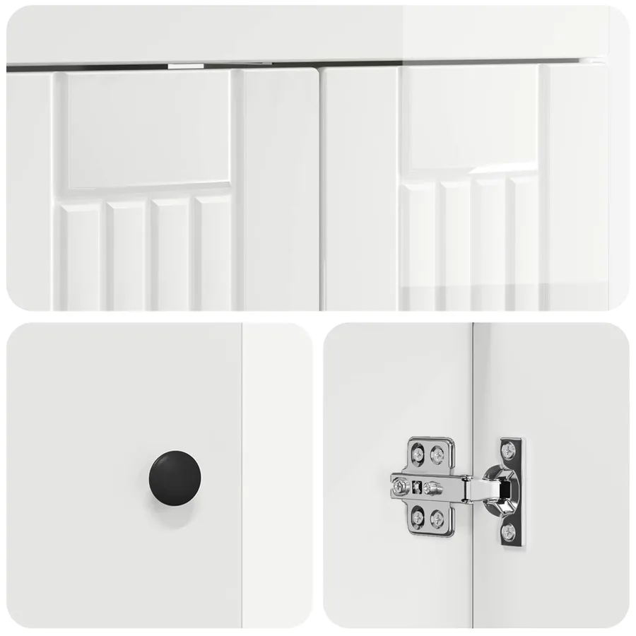 Ensemble de mobilier de salle de bain Blanc brillant - 10