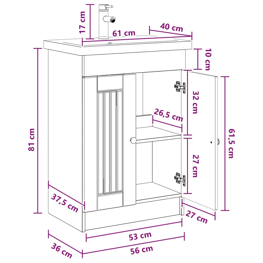 Ensemble de mobilier de salle de bain Blanc brillant - 12