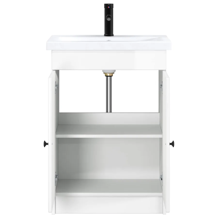 Ensemble de mobilier de salle de bain Blanc brillant - 3