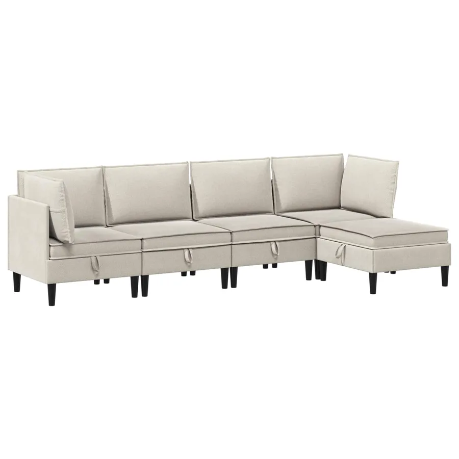 Ensemble de meubles pour le salon 5 pcs Avoine Tissu - 2