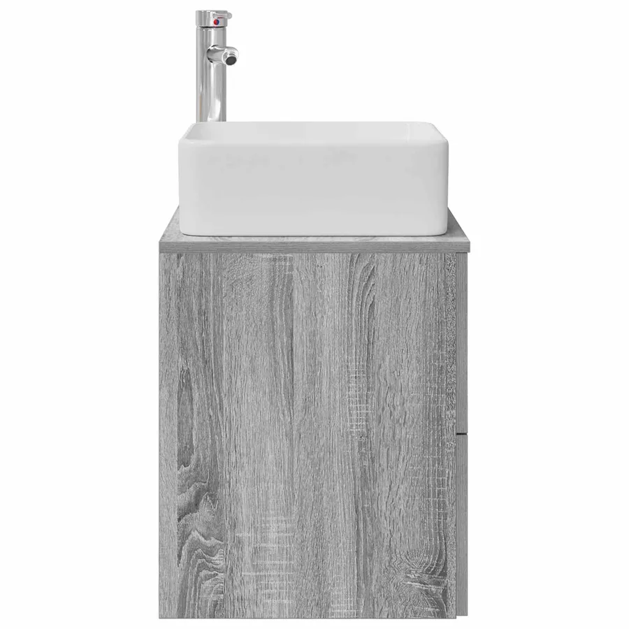 Vanité de lavabo mural Sonoma gris 49,5 x 41 x 63 cm - 4