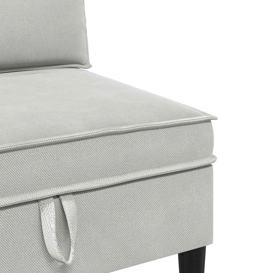 Ensemble de meubles pour le salon 4 pcs Gris clair Tissu - 9