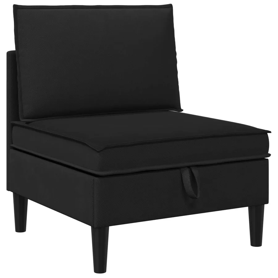 Ensemble de meubles pour le salon 4 pcs Noir Tissu - 5
