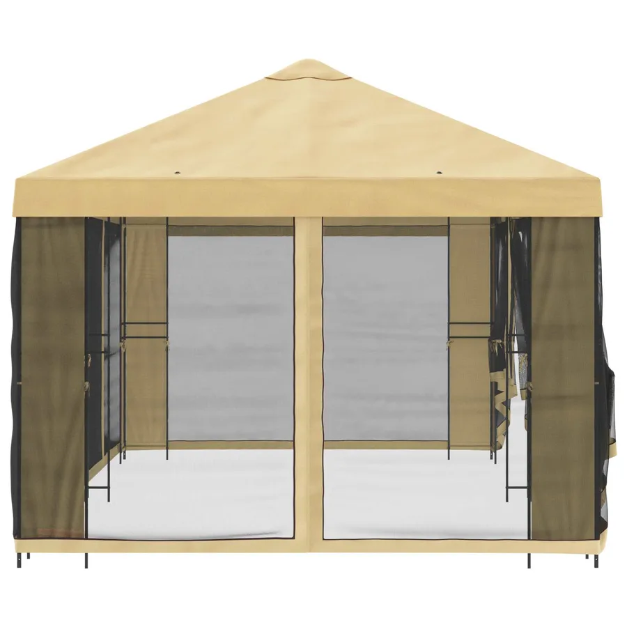 Gazebo avec murs latéraux 6 x 3 m Crème Polyester et Acier 190 - 4