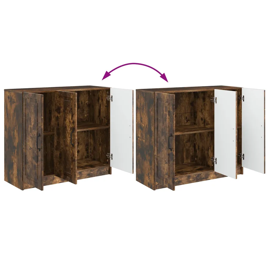 Buffet Chêne fumé 89 x 34,5 x 77 cm Bois d'ingénierie - 11