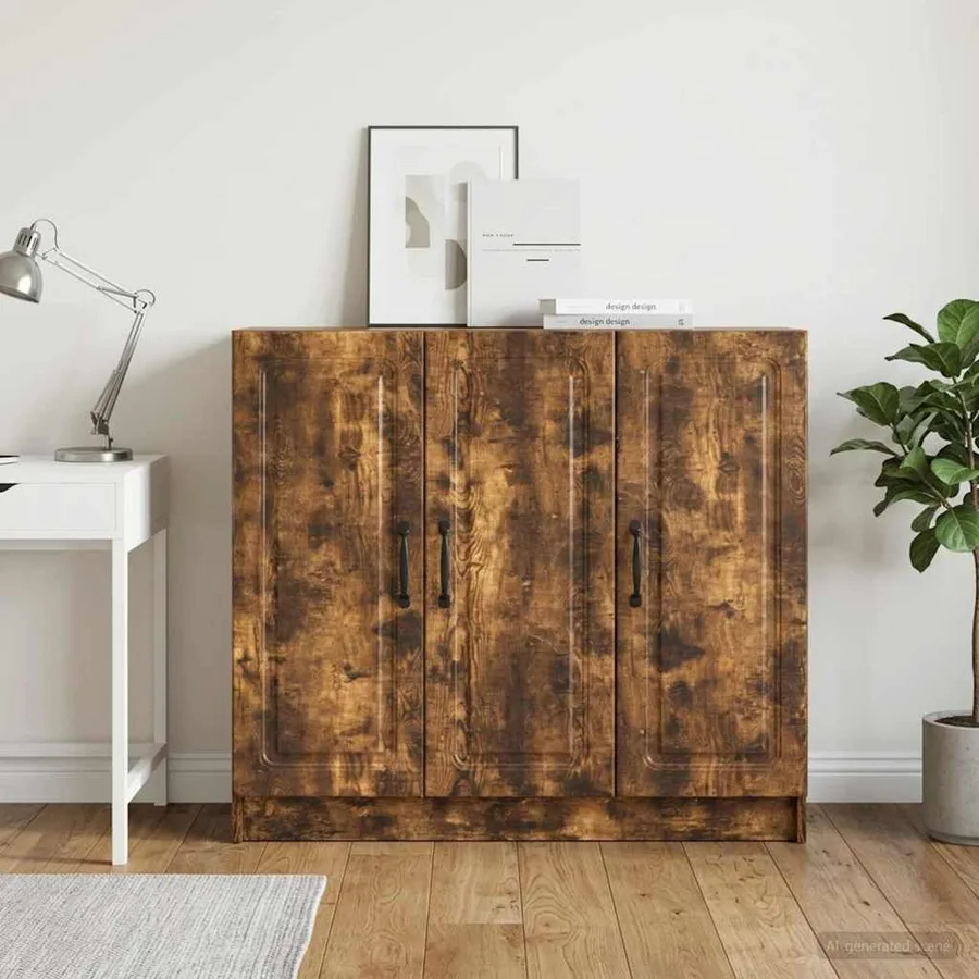 Buffet Chêne fumé 89 x 34,5 x 77 cm Bois d'ingénierie - 4