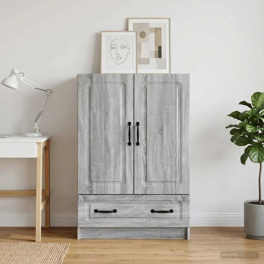 Buffet Sonoma gris 66 x 34,5 x 92 cm Bois d'ingénierie - 3
