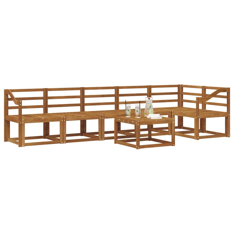 Ensemble de canapés d'extérieur 7 pcs Naturel - 3