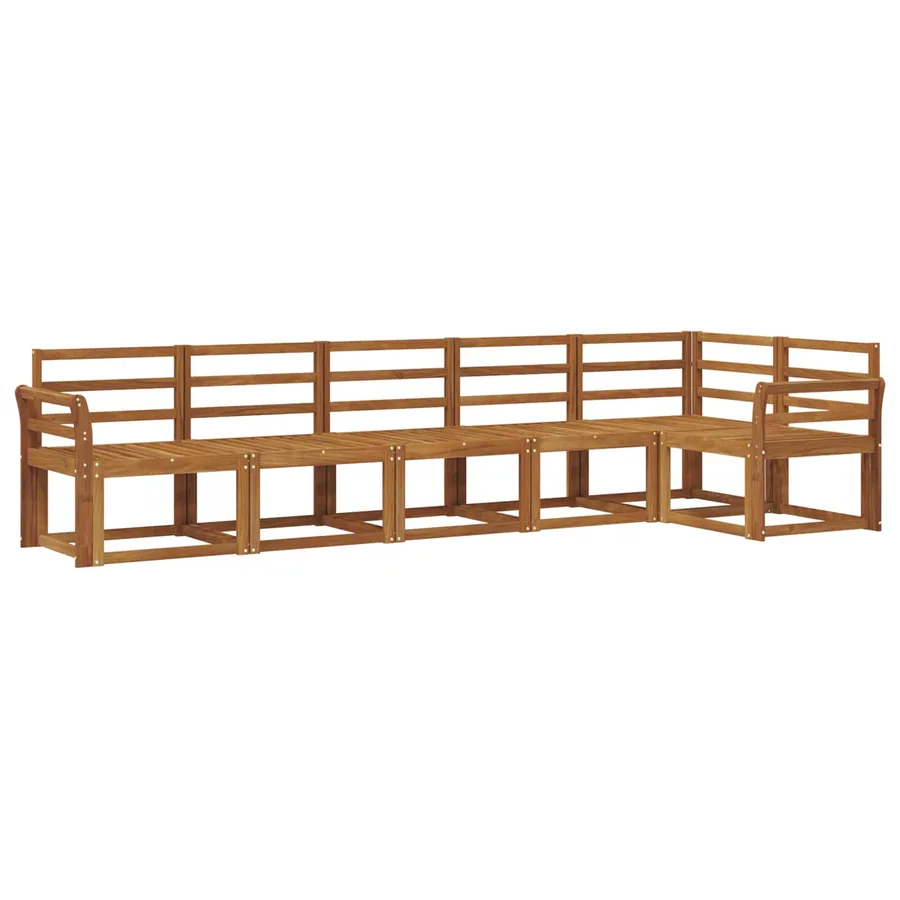 Ensemble de canapés d'extérieur 6 pcs Naturel - 2