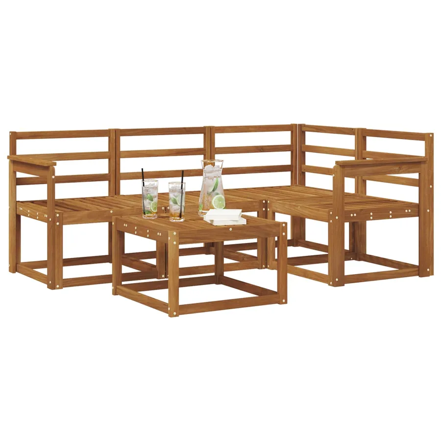Ensemble de canapés d'extérieur 5 pcs Naturel - 3