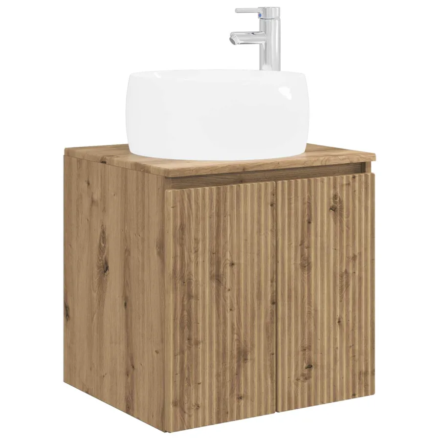 Ensemble d'armoire de salle de bain 4 pc Chêne artisanal - 5