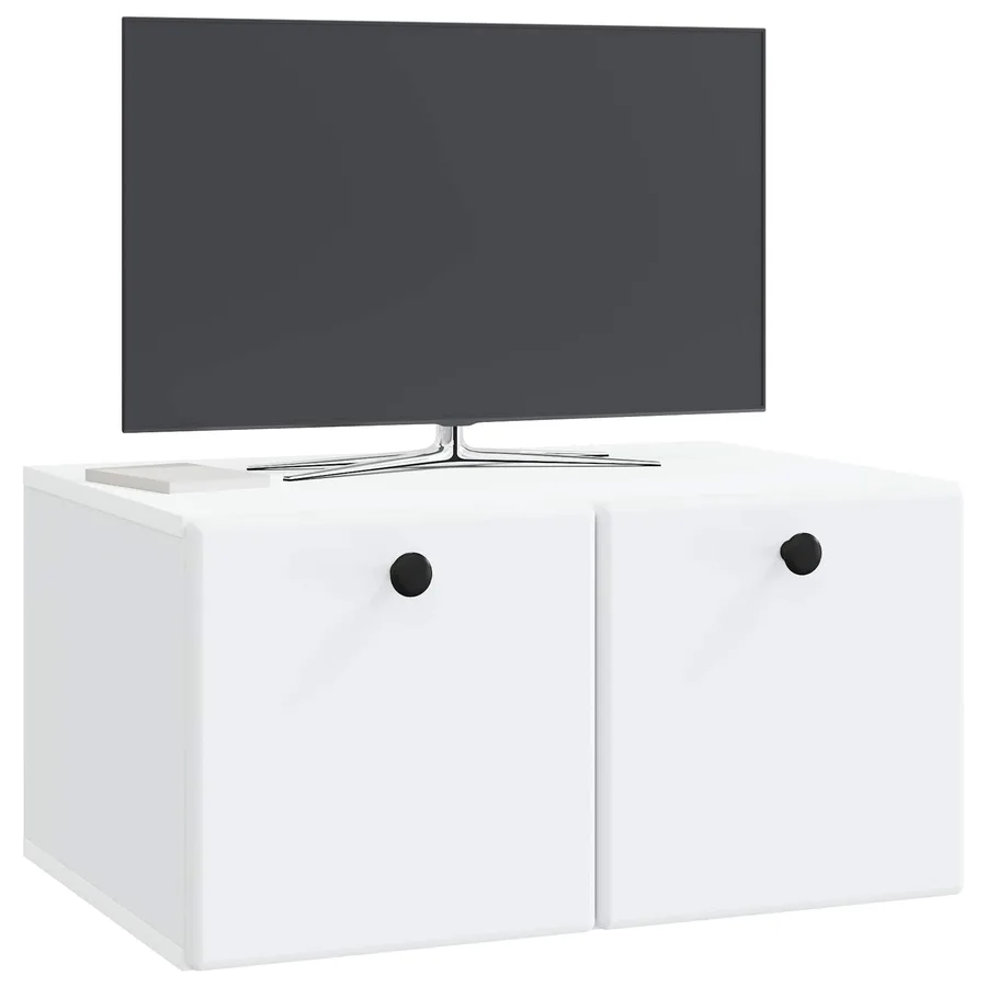 Meuble TV mural 59,5 x 41 x 30 cm Blanc Bois d'ingénierie - 3