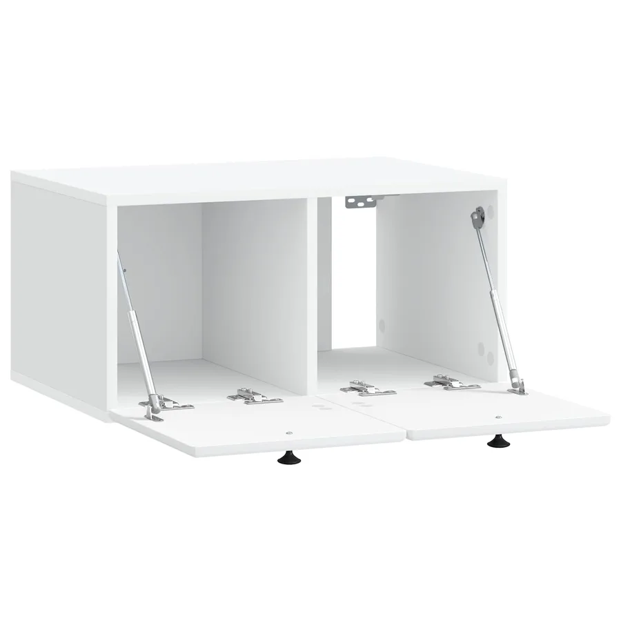 Meuble TV mural 59,5 x 41 x 30 cm Blanc Bois d'ingénierie - 5