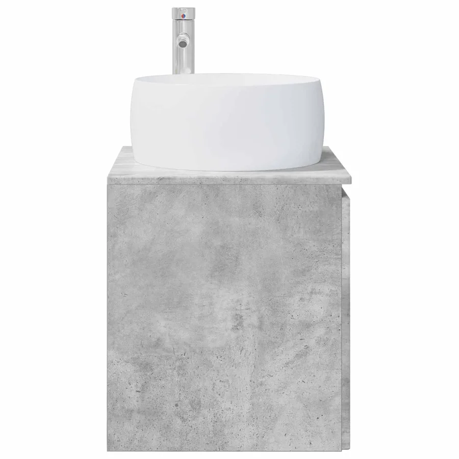 Vanité de lavabo mural Gris béton 49,5 x 44,5 x 66 cm - 4