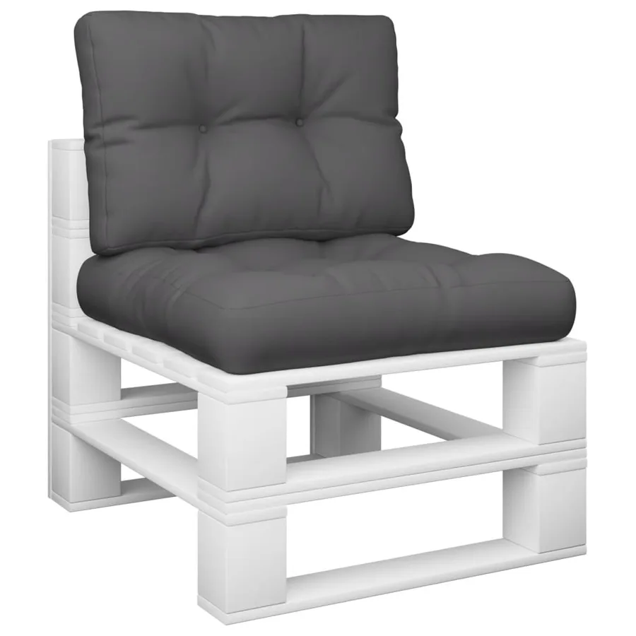 Coussins de palette lot de 2 anthracite tissu - 3