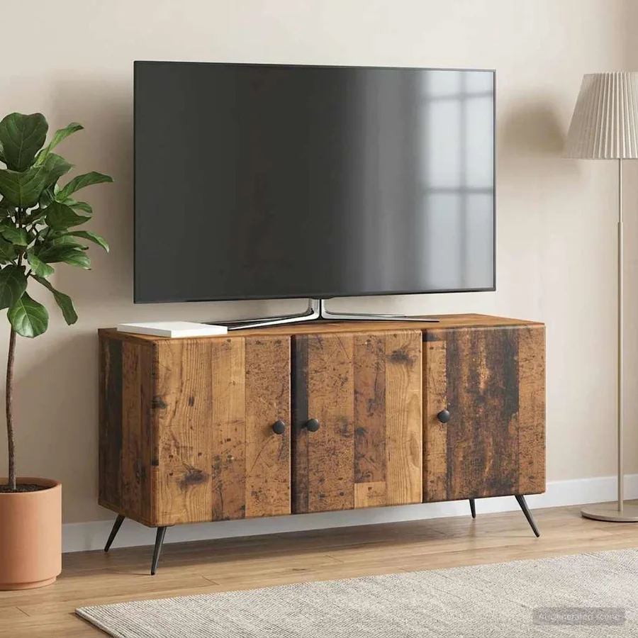 Meuble TV Bois ancien 99 x 34,5 x 50 cm Bois d'ingénierie - 4