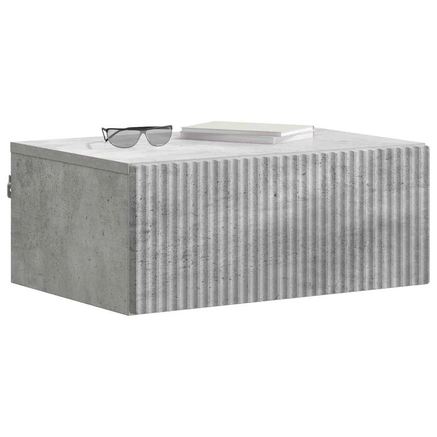 Cabinet de chevet mural 2 pcs Gris béton 49 x 34,5 x 20 cm - 3