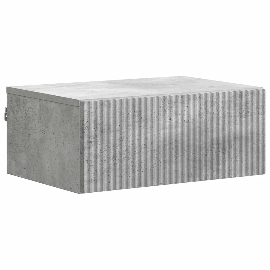 Cabinet de chevet mural 2 pcs Gris béton 49 x 34,5 x 20 cm - 5