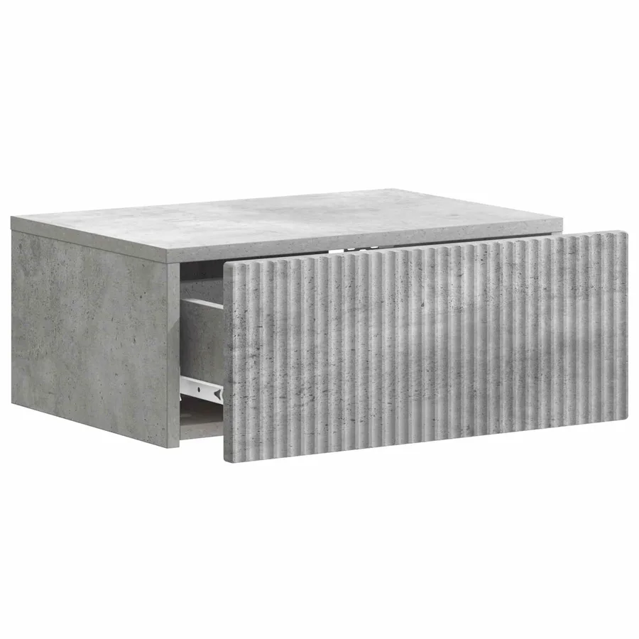 Cabinet de chevet mural 2 pcs Gris béton 49 x 34,5 x 20 cm - 6
